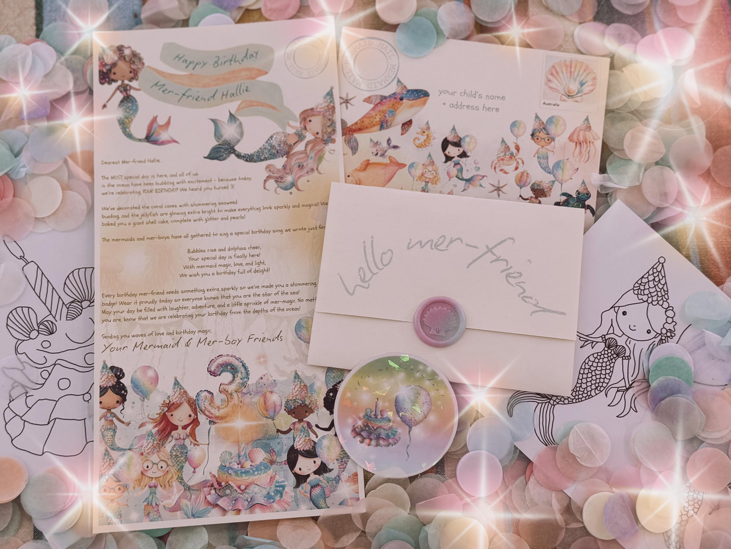 PERSONALISED Birthday Letter from the Mermaids & Mer-boys
