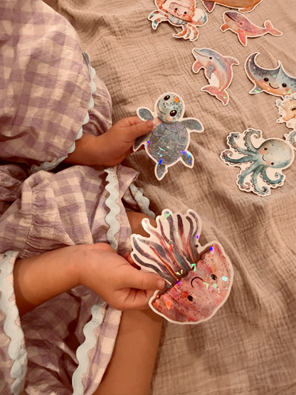 Under the Sea Holographic Sticker Pack (10 Large Stickers)