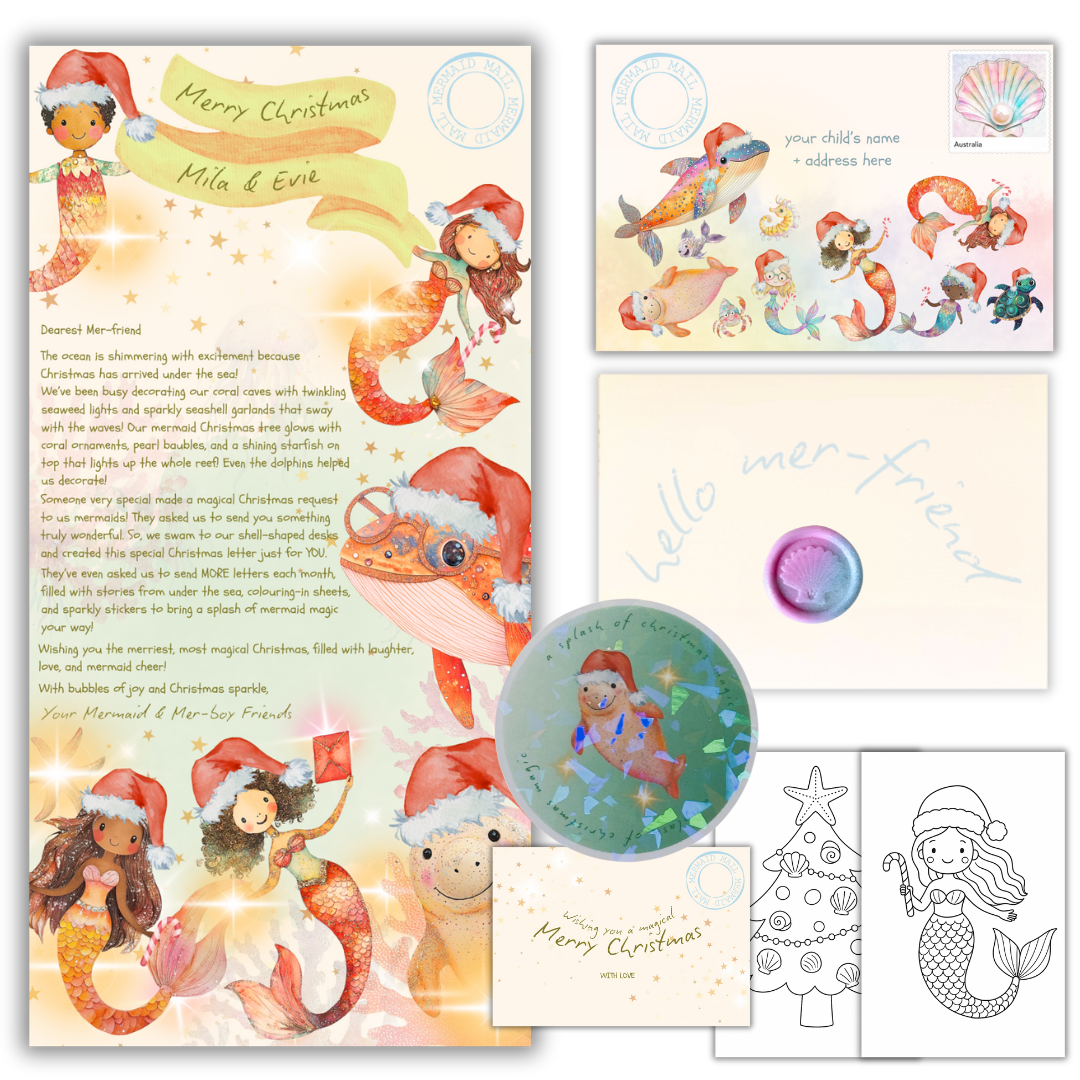 Gift a Personalised Christmas Letter + 12 Months of Mermaid Mail 🎁💌🐚